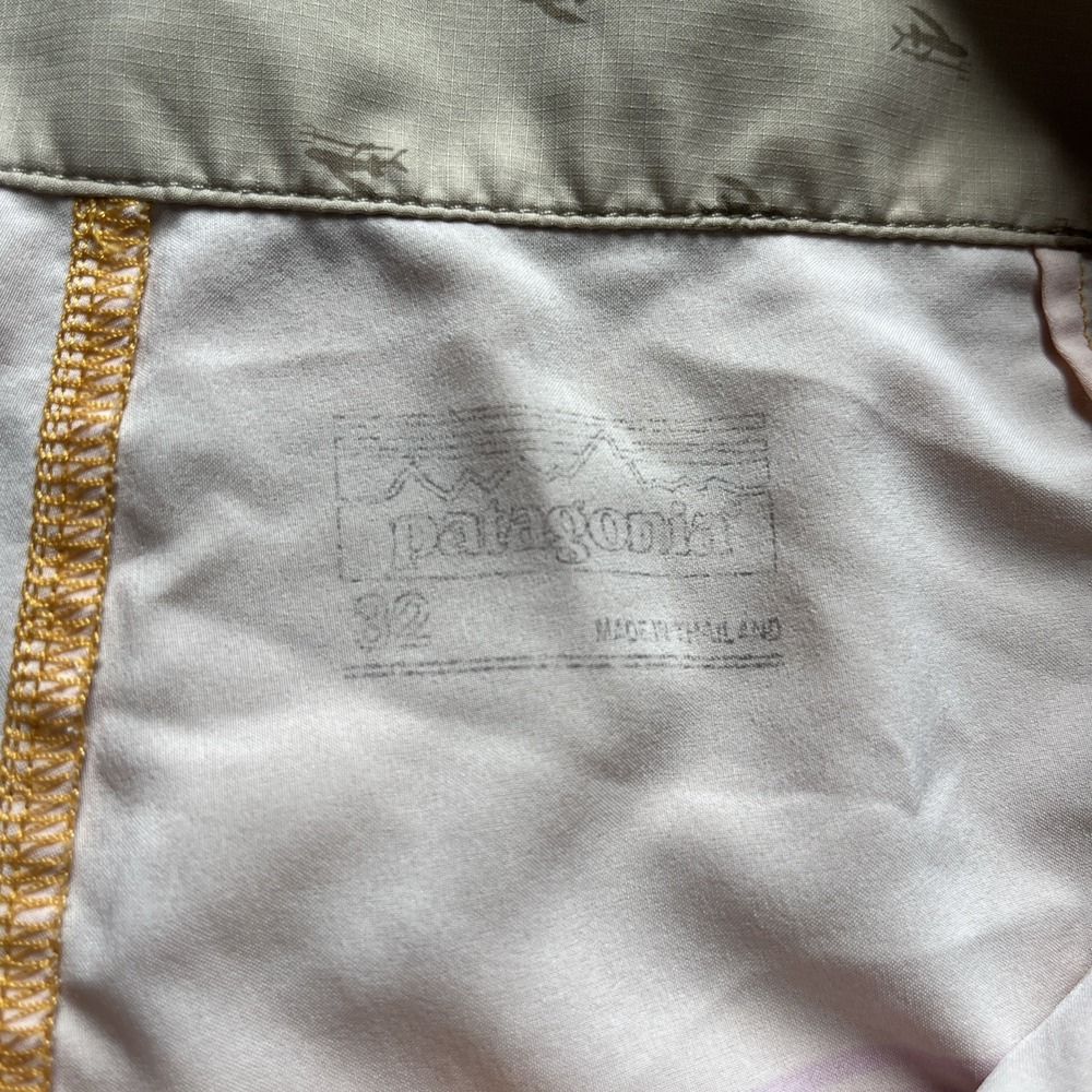 PATAGONIA Men Swim Shorts Sz 32 Orange Stripes Board Shorts Surf Swim Summer - Picture 2 of 7